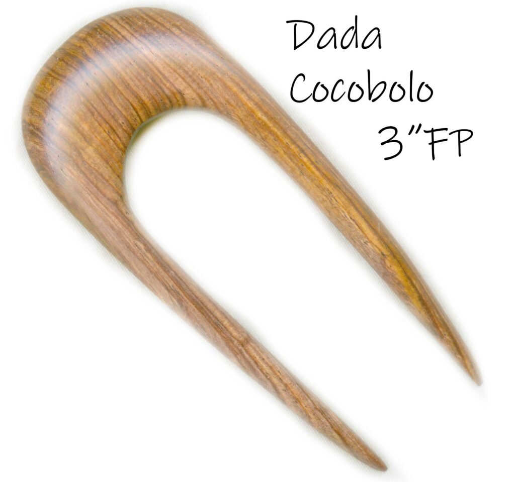 Dada two prong wooden hair fork by Designs by Baerreis