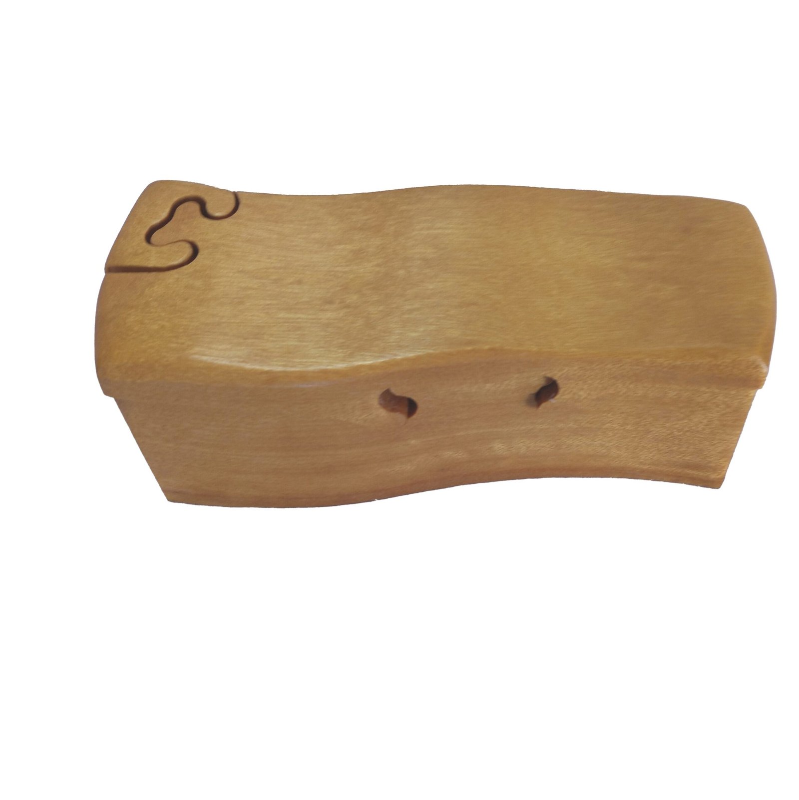 Pale yellow Pao Amarello bandsawn puzzle box by Designs by Baerreis